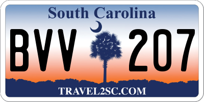 SC license plate BVV207