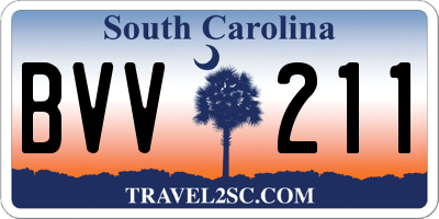 SC license plate BVV211