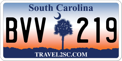 SC license plate BVV219