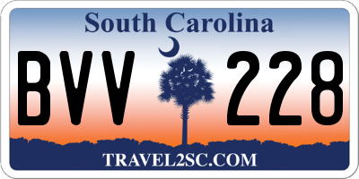 SC license plate BVV228