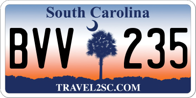 SC license plate BVV235