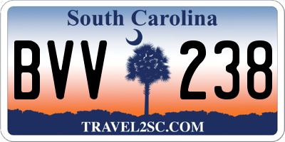 SC license plate BVV238