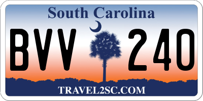 SC license plate BVV240