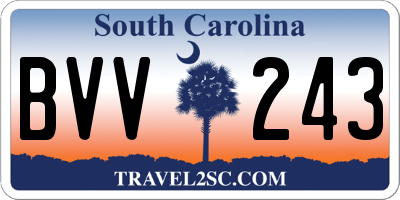 SC license plate BVV243