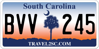 SC license plate BVV245