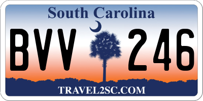 SC license plate BVV246