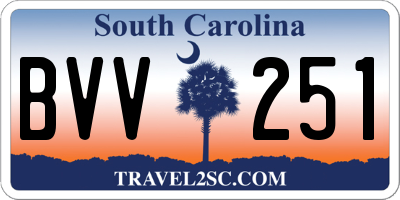 SC license plate BVV251