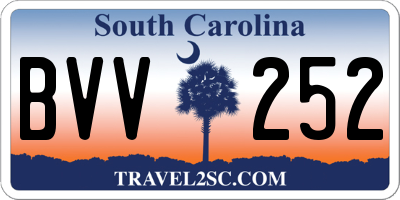 SC license plate BVV252