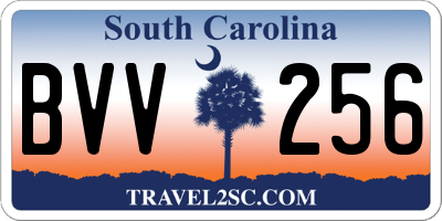 SC license plate BVV256