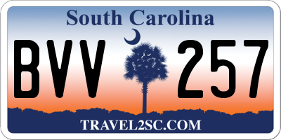 SC license plate BVV257