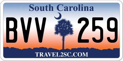 SC license plate BVV259