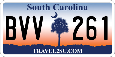 SC license plate BVV261