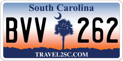 SC license plate BVV262