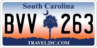 SC license plate BVV263