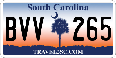 SC license plate BVV265