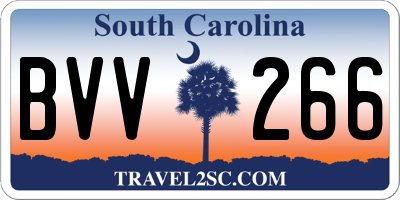 SC license plate BVV266
