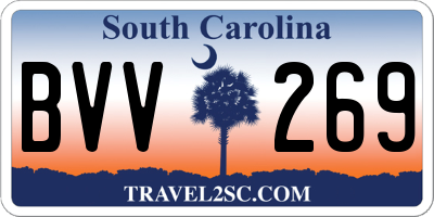 SC license plate BVV269