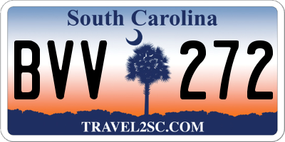 SC license plate BVV272