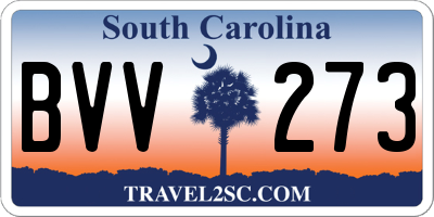 SC license plate BVV273