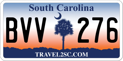 SC license plate BVV276