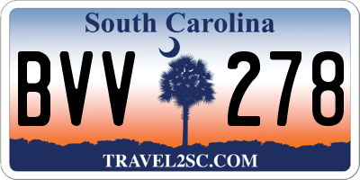 SC license plate BVV278