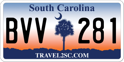 SC license plate BVV281