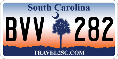 SC license plate BVV282