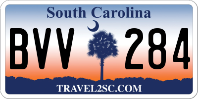 SC license plate BVV284
