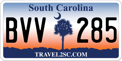 SC license plate BVV285