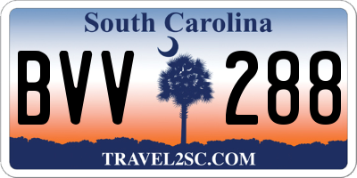 SC license plate BVV288