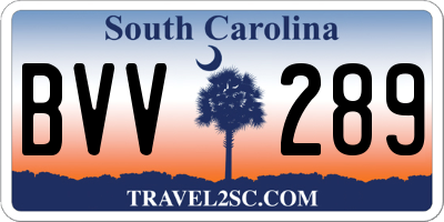 SC license plate BVV289