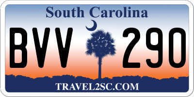 SC license plate BVV290