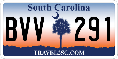 SC license plate BVV291