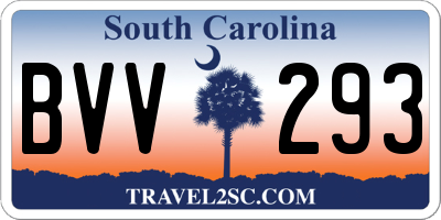 SC license plate BVV293