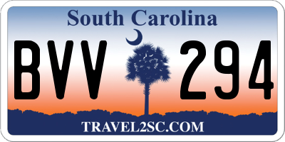 SC license plate BVV294