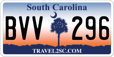 SC license plate BVV296