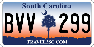 SC license plate BVV299