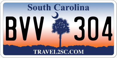 SC license plate BVV304