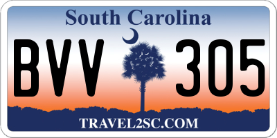 SC license plate BVV305