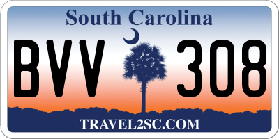 SC license plate BVV308