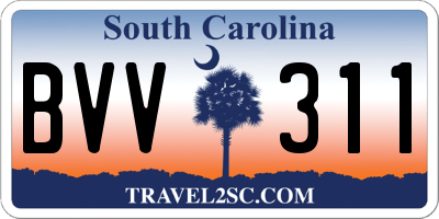 SC license plate BVV311