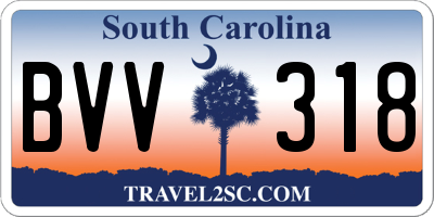 SC license plate BVV318