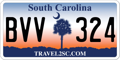 SC license plate BVV324