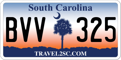 SC license plate BVV325