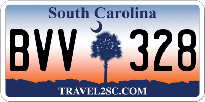 SC license plate BVV328
