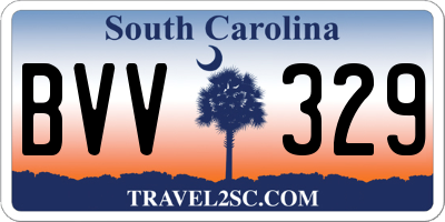 SC license plate BVV329
