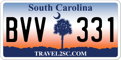 SC license plate BVV331