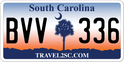 SC license plate BVV336