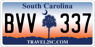 SC license plate BVV337