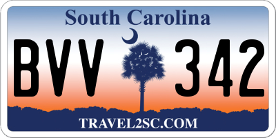 SC license plate BVV342
